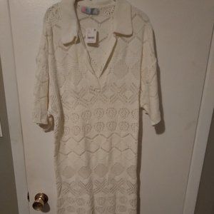 FINAL PRICE Free People dress Islamorada fauxchet sweater dress size large